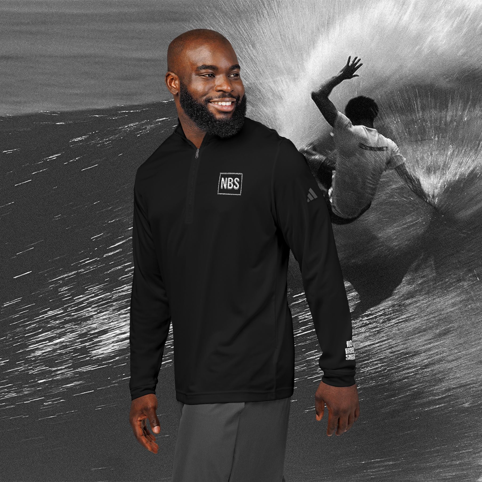 NBS x Adidas Embroidered Quarter Zip